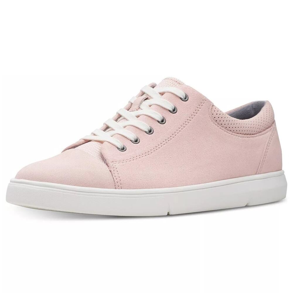 Clarks Men Landry Vibe US 8M Pink Suede Casual Lace Up Low Top Sneakers